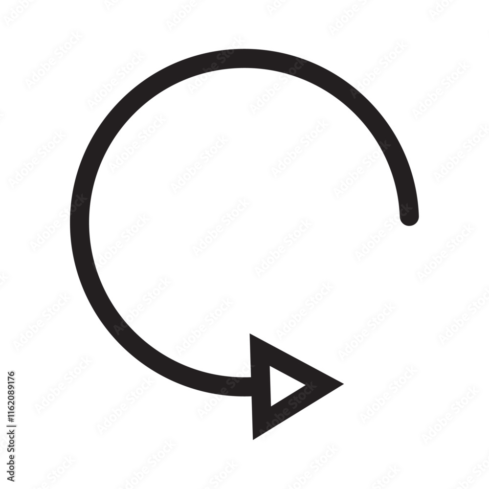 Arrow in a gradient reload or refresh design. Arrow in a gradient reload or refresh design.
