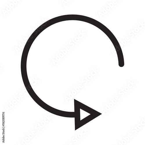 Arrow in a gradient reload or refresh design.