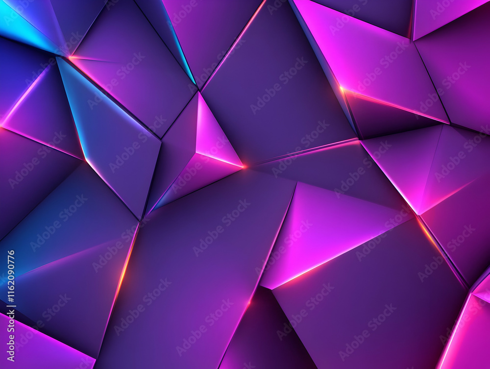 Obraz premium Abstract 3D Purple Geometric Background