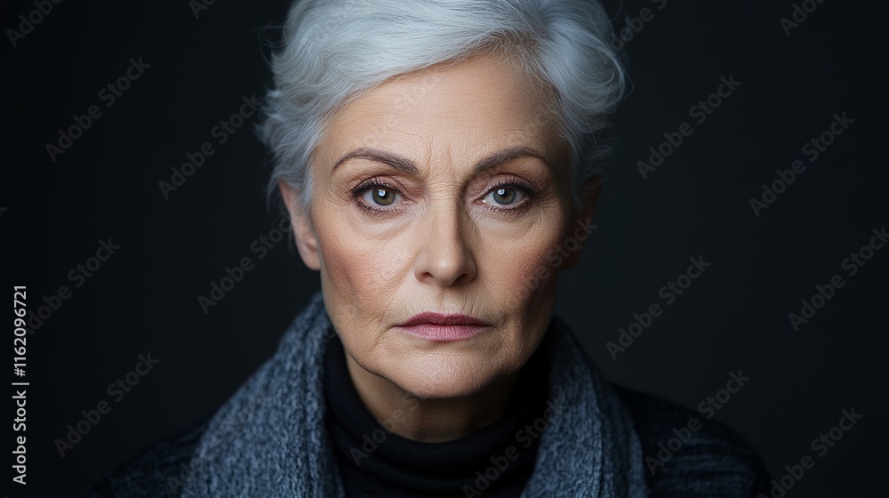 Old lady makeup with focus on laugh lines, forehead creases, and soft white face powder for a light aging transformation suitable for stage plays Old lady makeup with focus on laugh lines, forehead creases, and soft white face powder for a light aging transformation suitable for stage plays