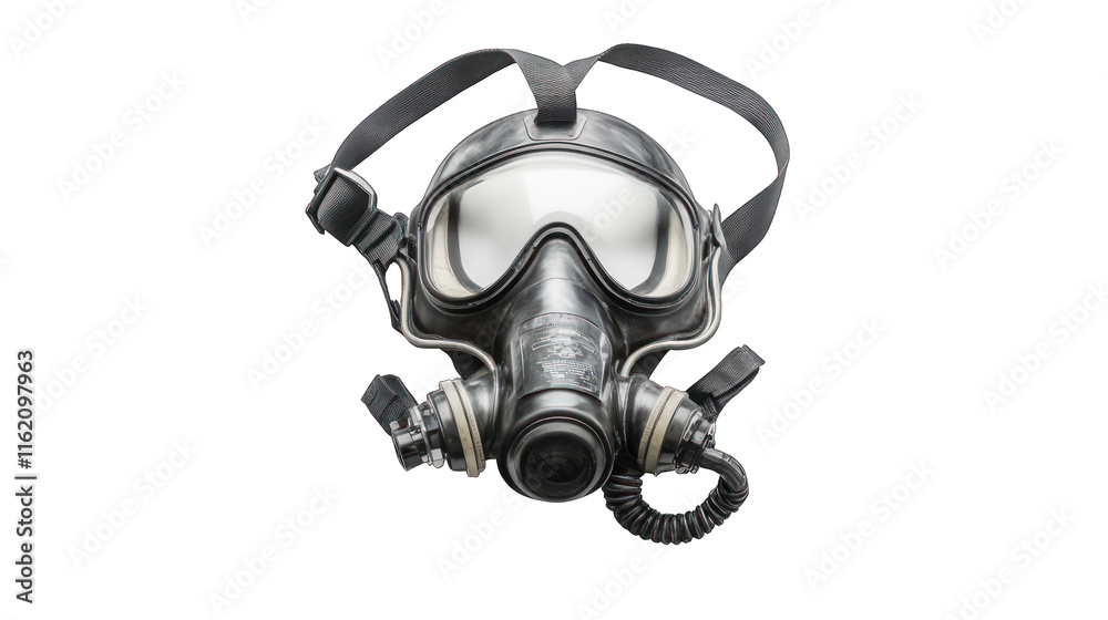 Gas mask on a PNG transparent background Gas mask on a PNG transparent background
