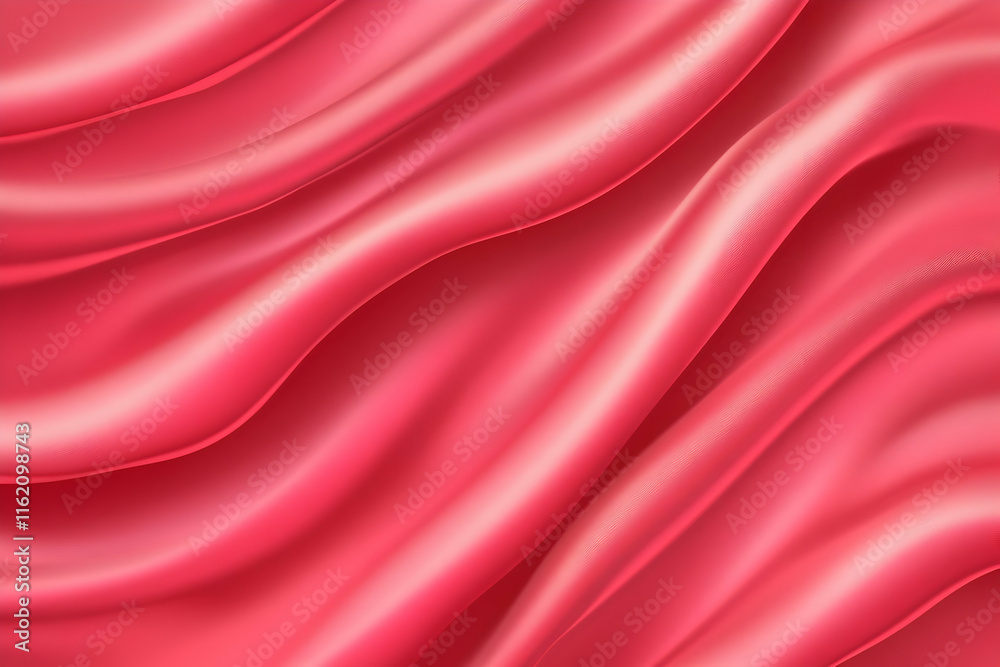 Obraz premium Red Silk Waves Abstract Background