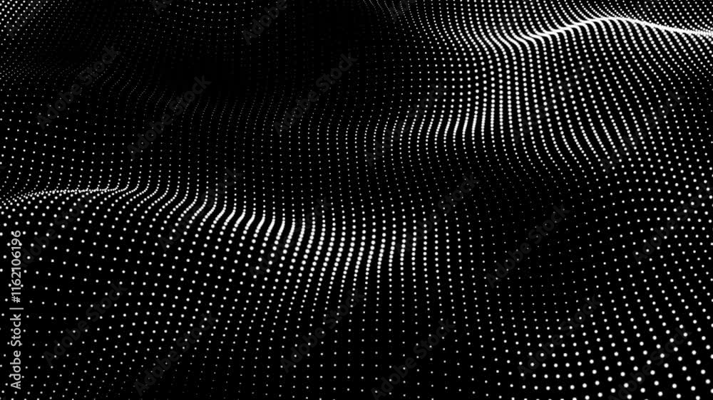 Abstract and technology dots wave background. Dot pattern with halftone effect. Abstract wave technology black background with white color digital Dot background animation. Abstract and technology dots wave background. Dot pattern with halftone effect. Abstract wave technology black background with white color digital Dot background animation.