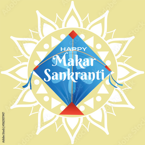  happy makar sankranti creative festival background.