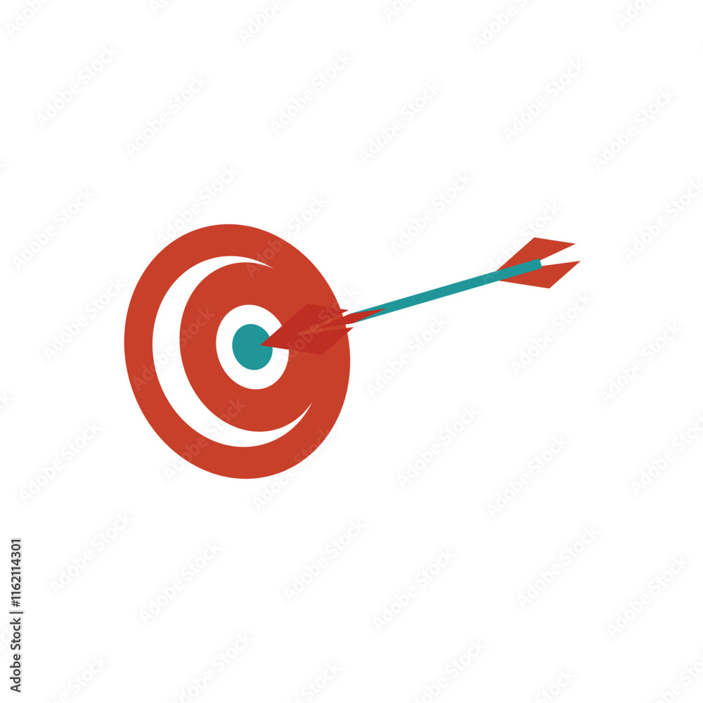 arrow vector design right on target isolated on white background arrow vector design right on target isolated on white background