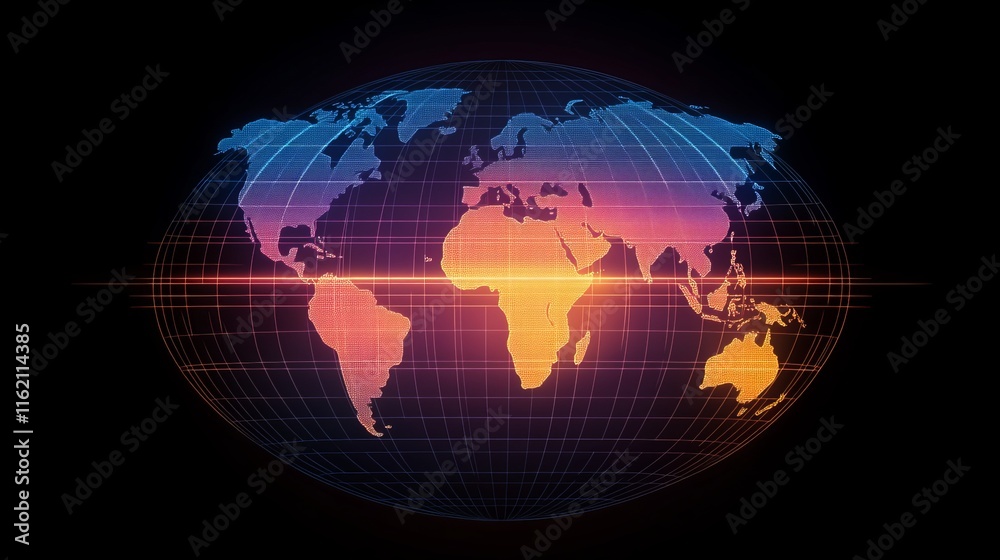 Global Network Data Visualization World Map Global Network Data Visualization World Map