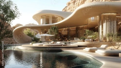 Luxury Desert Oasis  Architectural Marvel in the Sands