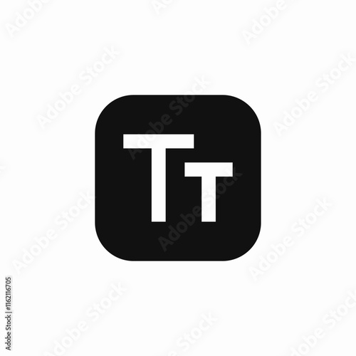 Text format font style type icon vector sign
