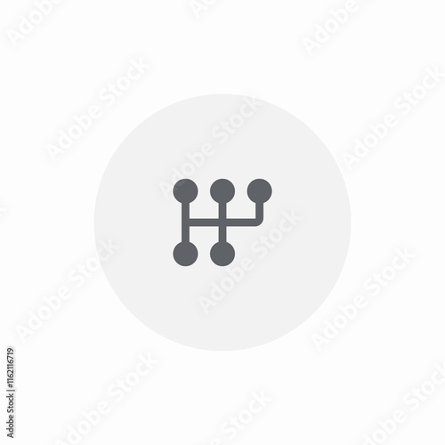 transmission gear car icon vector sign
