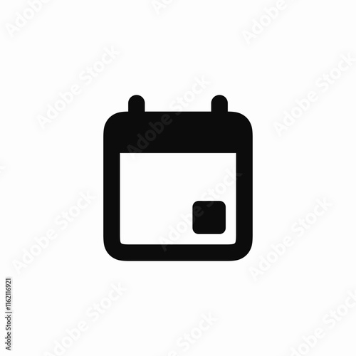 Calendar date schedule appointment time icon vector sign
