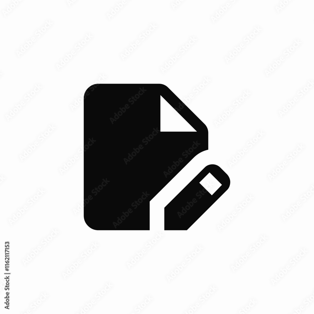 Edit document pencil write note icon vector sign Edit document pencil write note icon vector sign