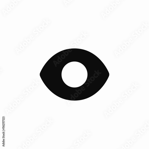 Eye view visibility display watch icon vector sign