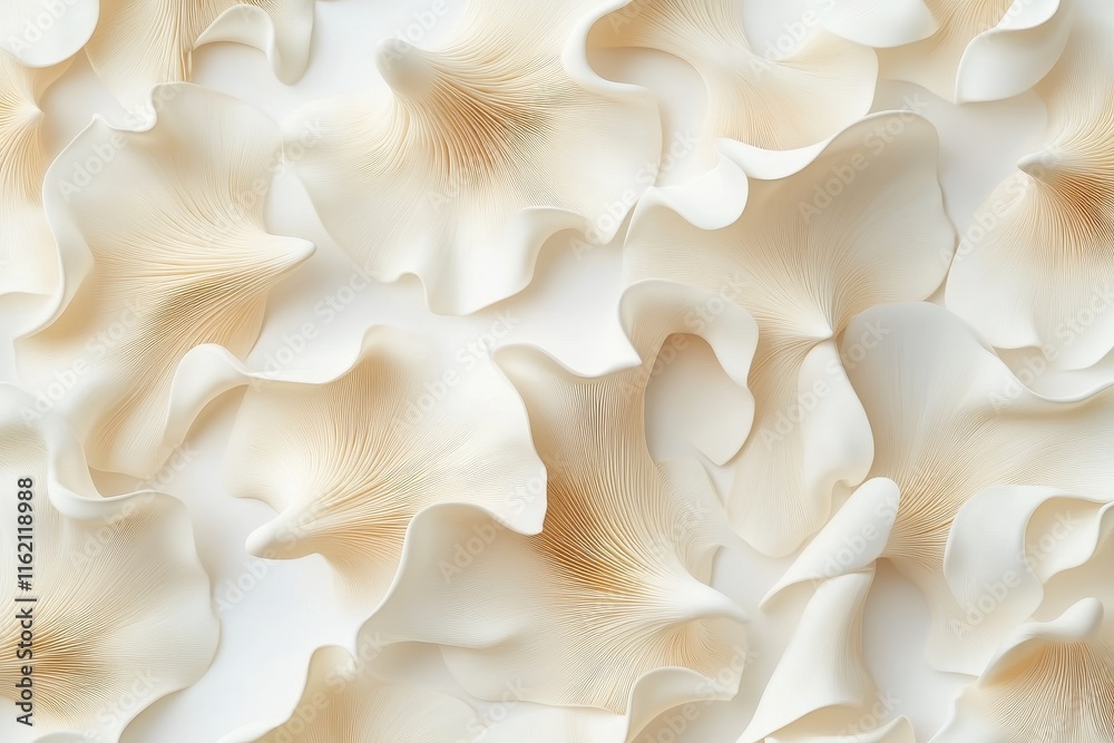 Delicate floral petals in soft shades of cream and beige interweave, forming an elegant texture perfect for backgrounds, designs, or art projects. Delicate floral petals in soft shades of cream and beige interweave, forming an elegant texture perfect for backgrounds, designs, or art projects.