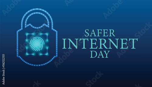 Safer Internet Day. Suitable for greeting card, poster and banner