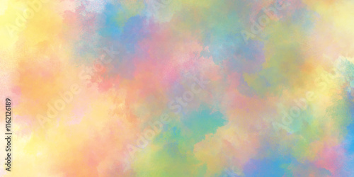 Multi colored pastel background of watercolor, pastel watercolor summer delicate paint of various colors and watercolor stains, Old watercolor paper background with watercolor splashes.