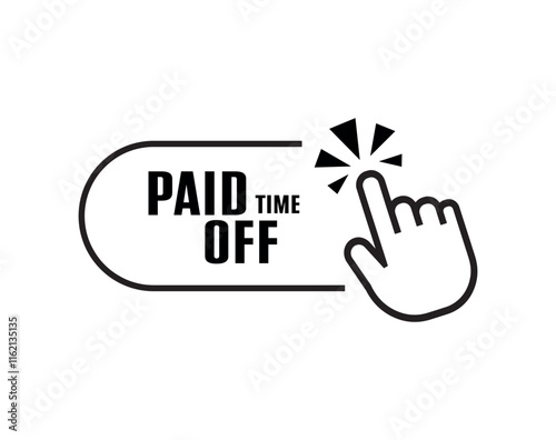 paid time off text on white background	