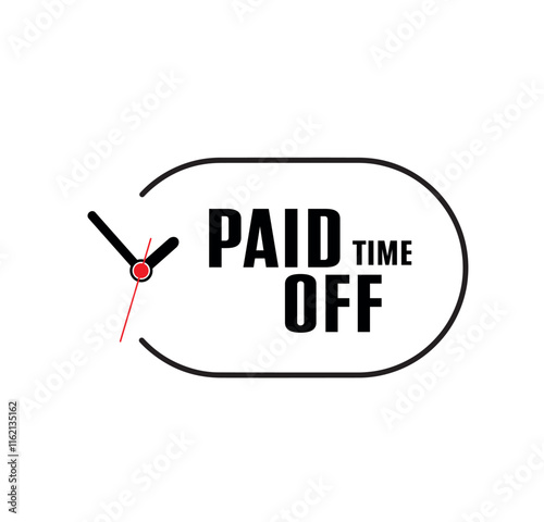 paid time off text on white background	
