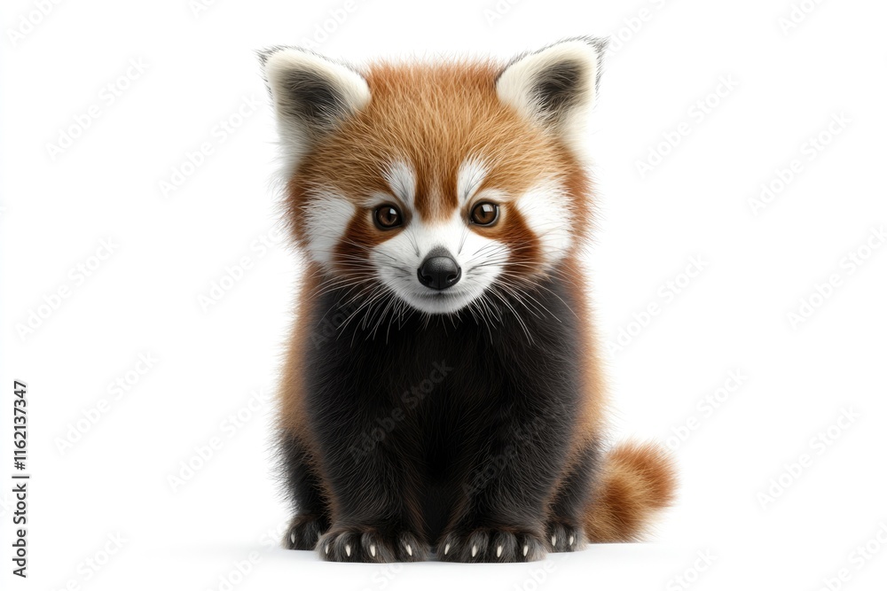 Young Red panda and Shining cat 7 months old portrait. Young Red panda and Shining cat 7 months old portrait.