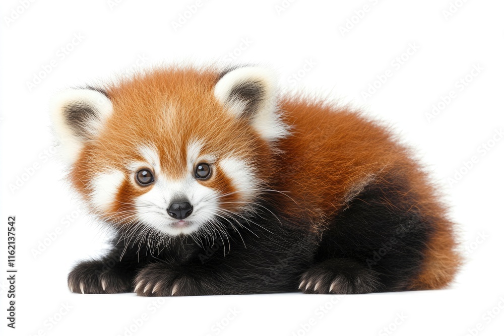 Young Red panda and Shining cat 7 months old portrait. Young Red panda and Shining cat 7 months old portrait.