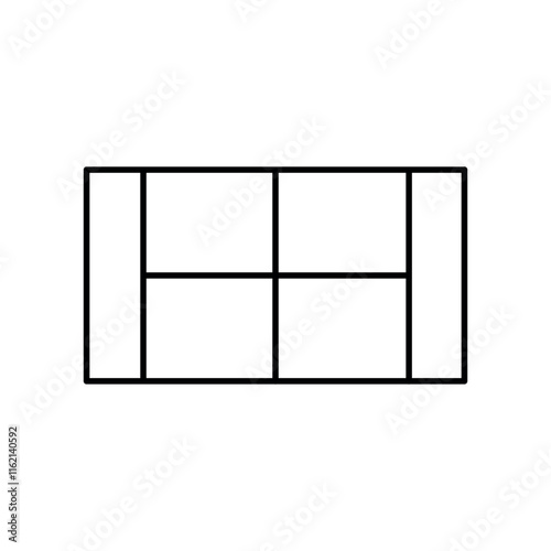 Paddle tennis court line color icon. Sign for web page, mobile app,