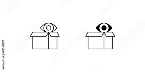 Product Vision set icon with white background vector stock illustration