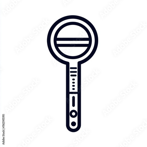 Simple line art illustration of a lollipop. photo