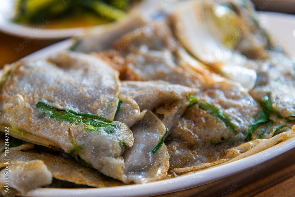 buckwheat pan cake, a Korean cuisine