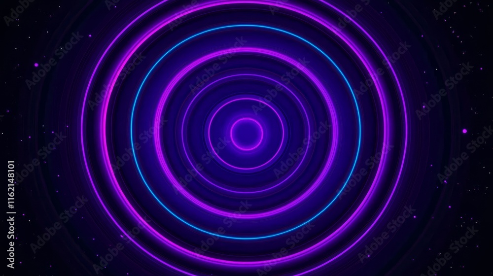 Neon Circles Abstract Purple Blue Light Design Neon Circles Abstract Purple Blue Light Design
