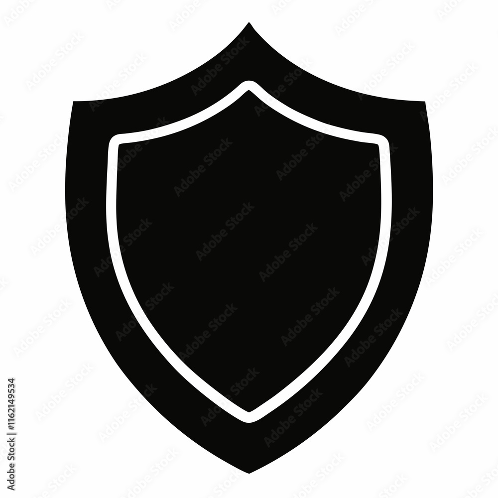 Proxy Shield Black Silhouette Vector Proxy Shield Black Silhouette Vector