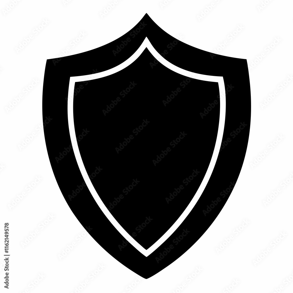Proxy Shield Black Silhouette Vector Proxy Shield Black Silhouette Vector