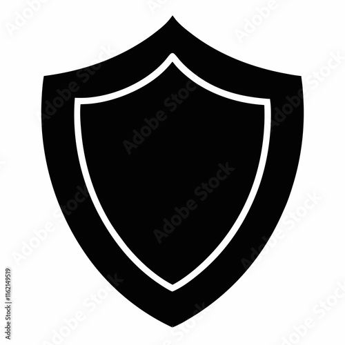 Proxy Shield Black Silhouette Vector