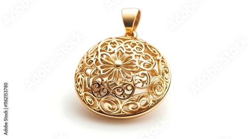 Jewelry pendant on white background photo