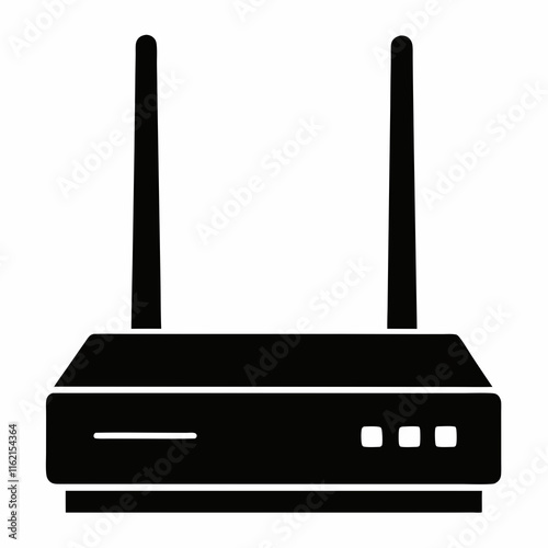 Router Silhouette Vector Art