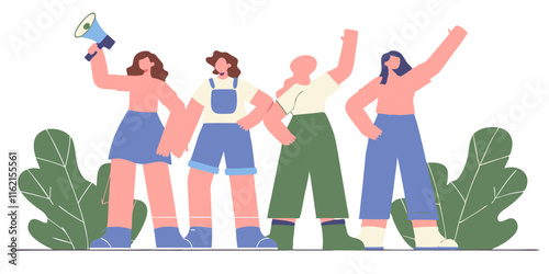 Empowering women in action ai generates activism art for social change in a creative environment