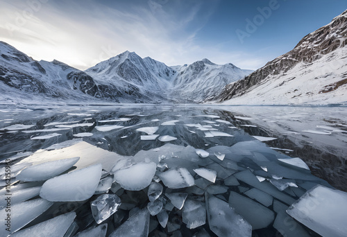 snow covered mountains