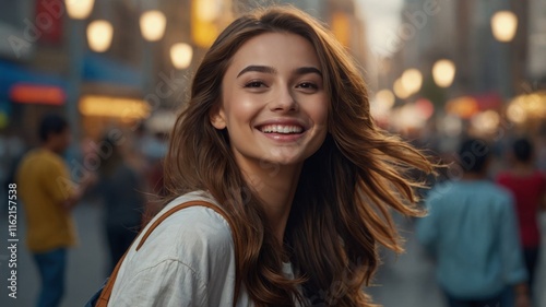 portrait of a woman in outside 