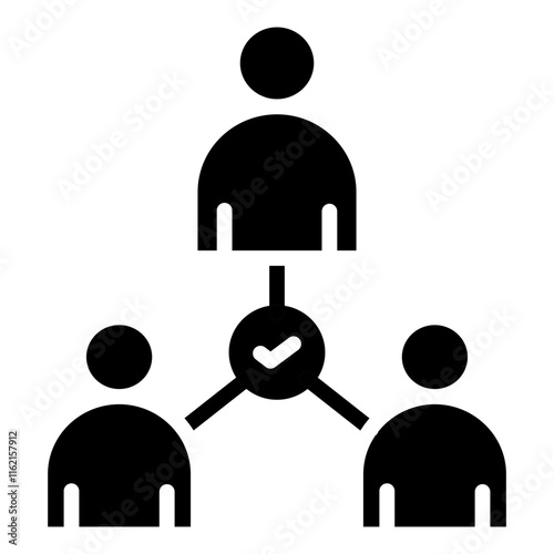 Delegating Task Glyph Icon