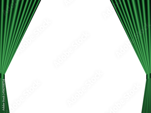 カーテン開、17緑