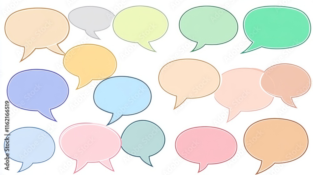 Pastel Speech Bubbles Communication Concept Design Pastel Speech Bubbles Communication Concept Design