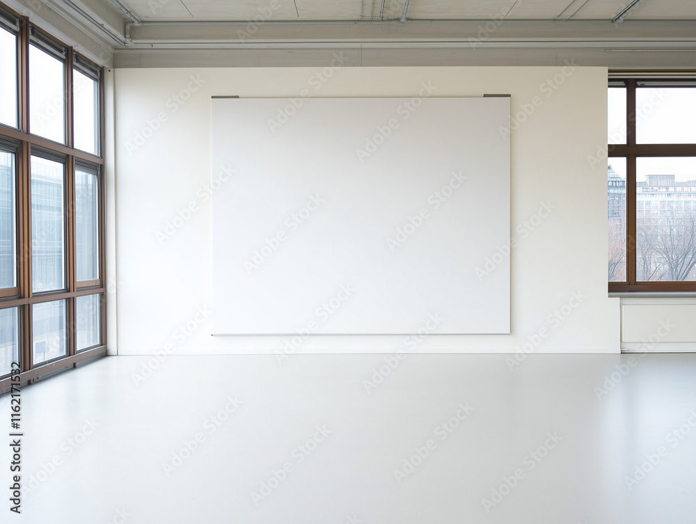 Completely Empty Flip Chart Showcasing Pure Potential Completely Empty Flip Chart Showcasing Pure Potential