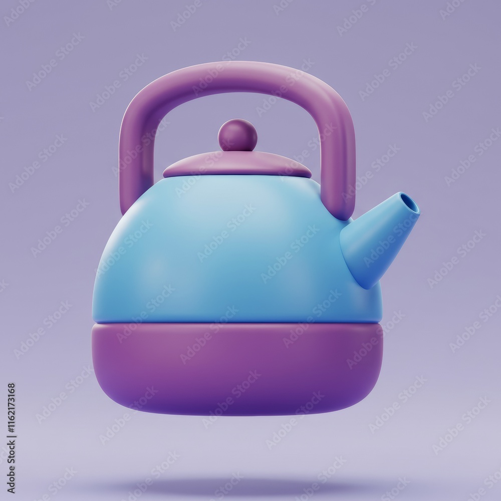 3D rendering of a teapot isolated on a gradient background
3D rendering of a teapot isolated on a gradient background