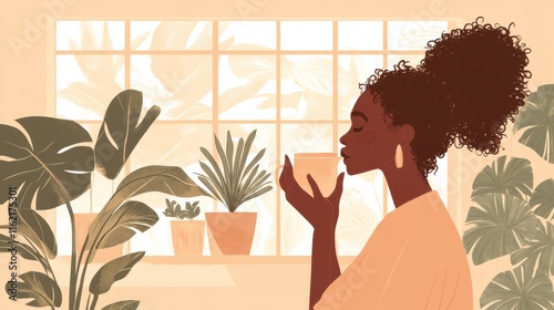 Cozy Indoor Relaxation with Herbal Tea