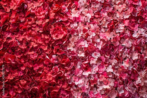 Natural fresh red roses flowers pattern wallpaper. top view, Red rose flower wall background. MZ