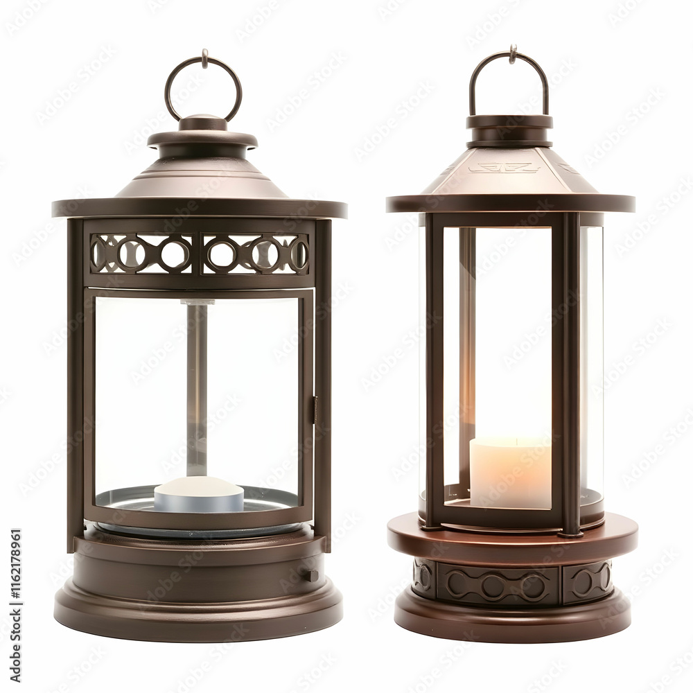 Lantern Back Left Side Isolated In White Background Lantern Back Left Side Isolated In White Background