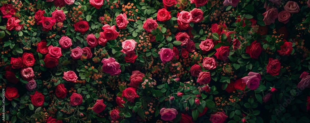 Natural fresh red roses flowers pattern wallpaper. top view, Red rose flower wall background. MZ Natural fresh red roses flowers pattern wallpaper. top view, Red rose flower wall background. MZ