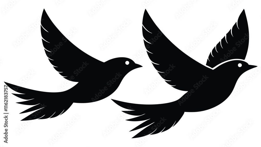 Fototapeta premium Songbirds in Flight