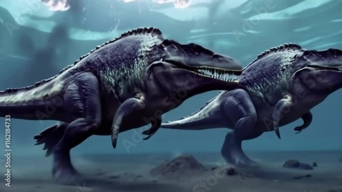 Wallpaper Mural prehistoric animals in the ocean and on land are very cool Torontodigital.ca
