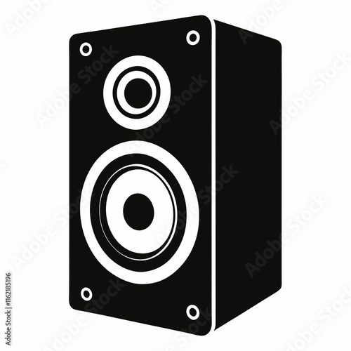 Speaker Volume Black Silhouette Vector