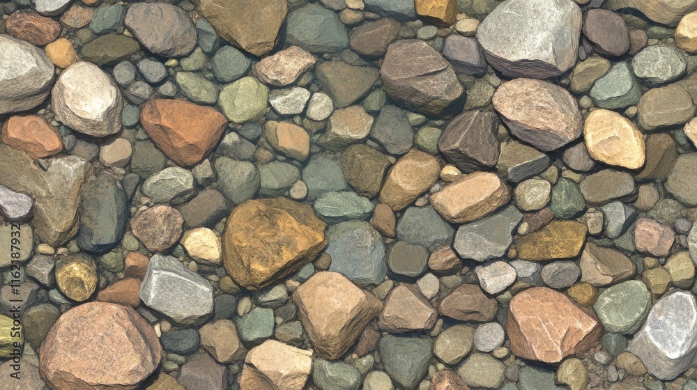 Riverbed Stones Smooth River Rocks Underwater Scene Riverbed Stones Smooth River Rocks Underwater Scene