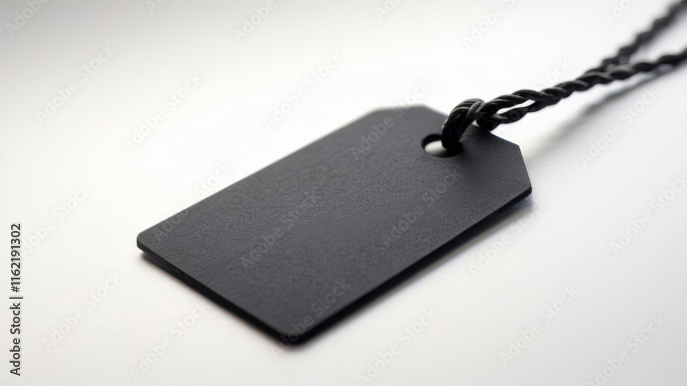 Fototapeta premium black product tag with text on white background